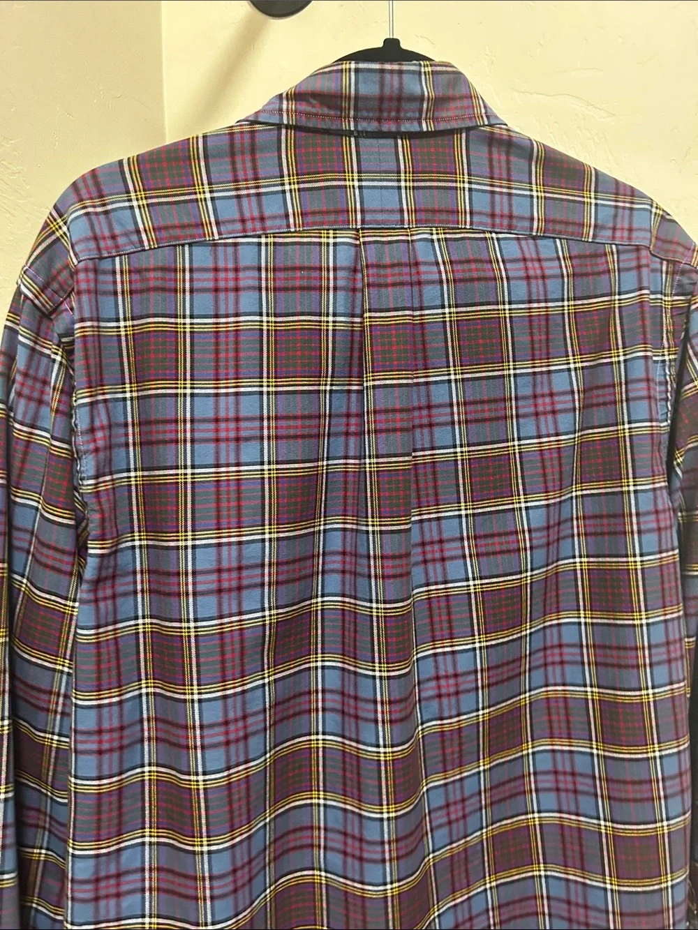 Ralph Lauren Men’s Plaid Button-Down Shirt - Blue, Burgundy & Yellow